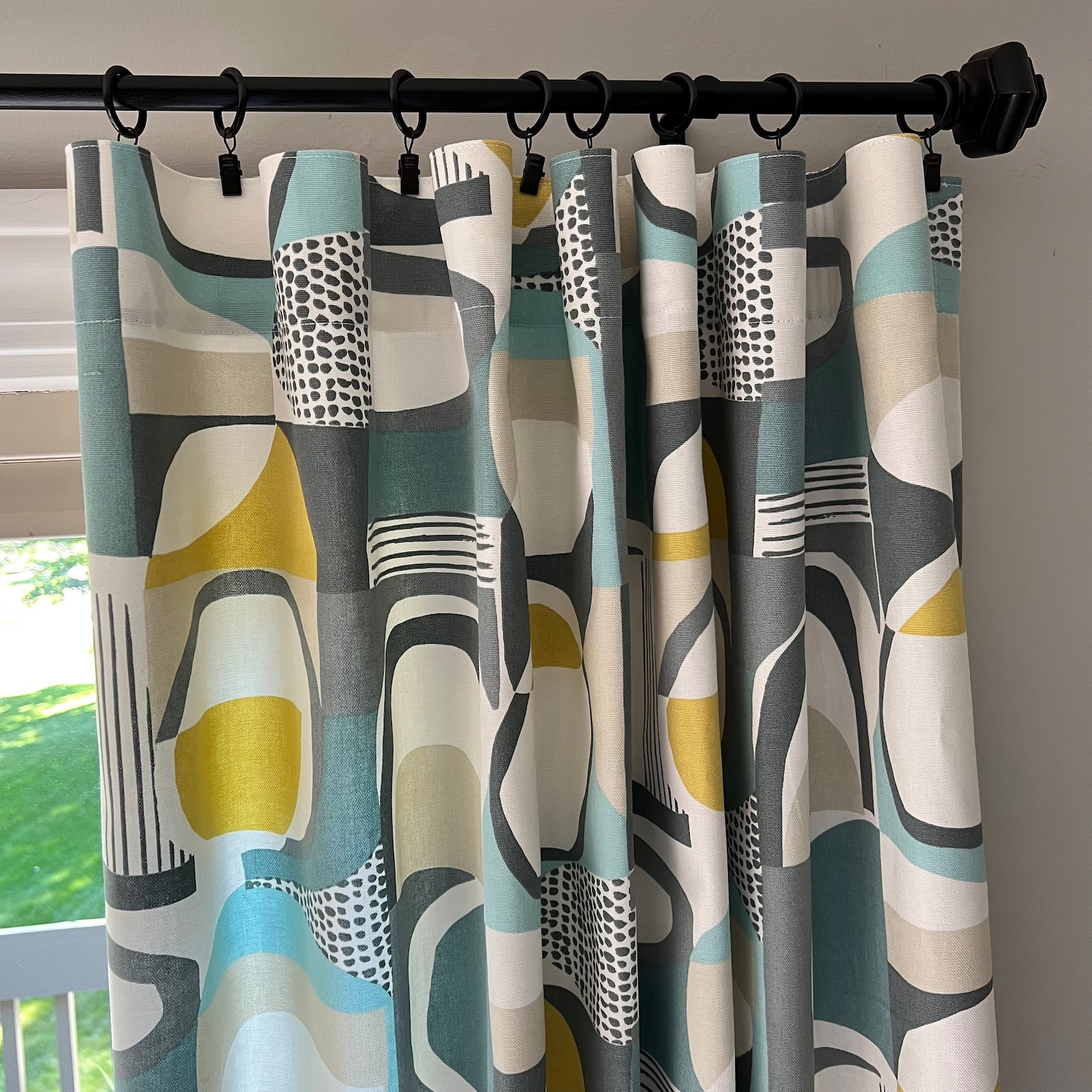 Mid-century Modern Drapery Panels or Valance in Covington Moyano Spa