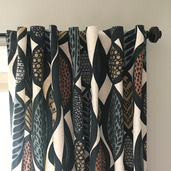 Midcentury Modern Window Panels and Valances in Richloom Etsy