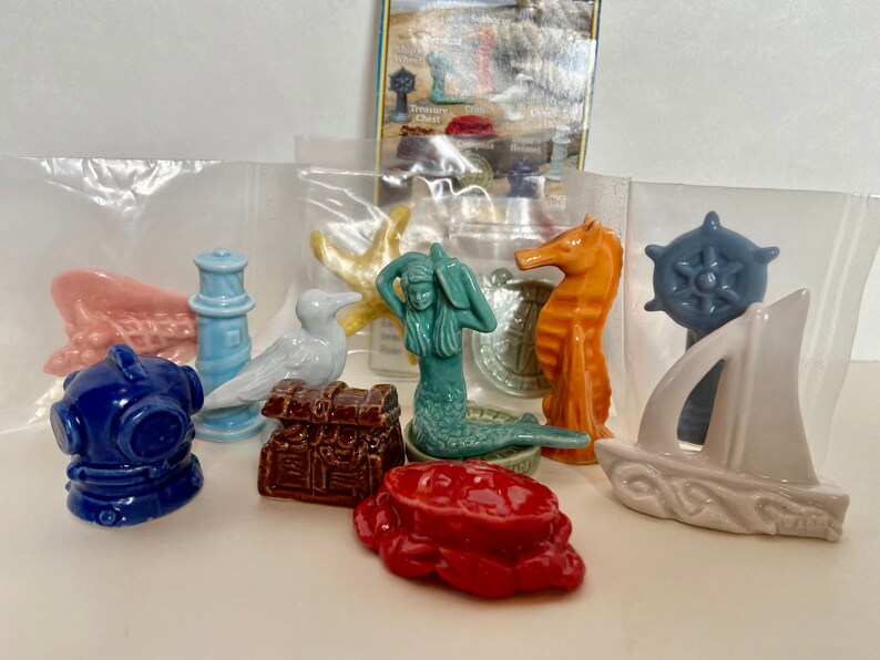 Wade Whimsies Nautical Series Figurines Sailboat Sea Gull Etsy