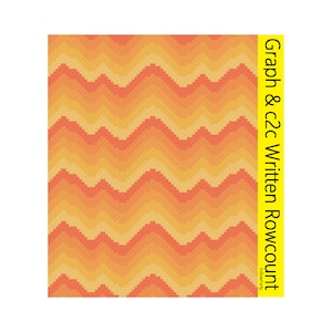 May include: A digital graph pattern with a wavy design in shades of orange, yellow, and red. The text "Graph & c2c Written Rowcount" is on the right side of the image.