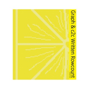 Puede incluir: Un gráfico de rodaja de limón amarillo con el texto "Graph & c2c Written Rowcount" y "YellowJirfy" en negro.