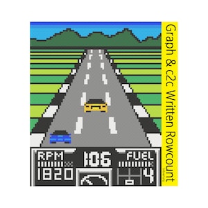 Racing Scene C2C Pattern - Large Throw Blanket PDF with Graph + Row-by-Row Instructions