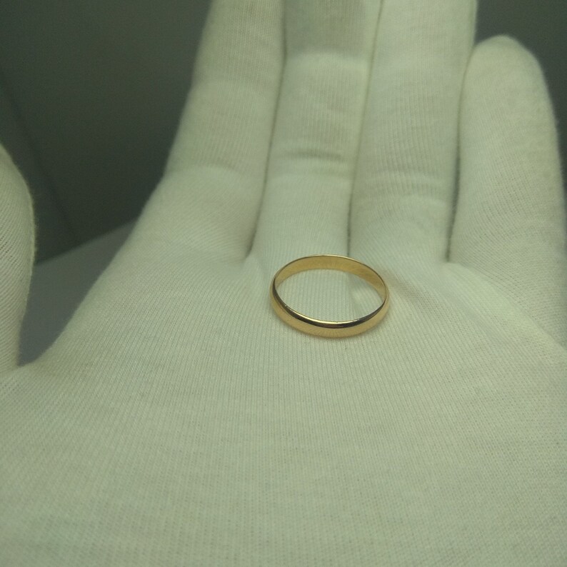 gift for her width is 3 mm custom ladies ring size regular fit anniversary or wedding band solid 14K rose gold polished domed engagement