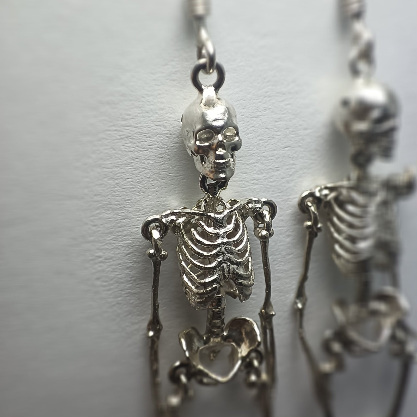 Movable Skeleton Bone Dangle Earrings
