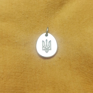 ciondolo ucraina tryzub argento sterling