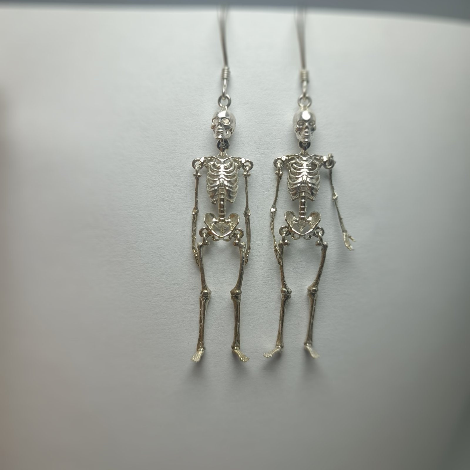 Movable Skeleton Bone Dangle Earrings