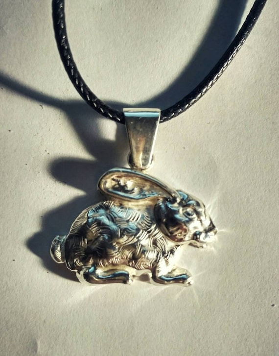 Rabbit Pendant Silver - Etsy