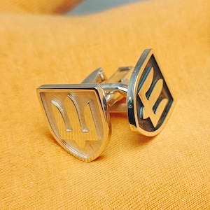 cufflinks tryzub trident Ukrainian
