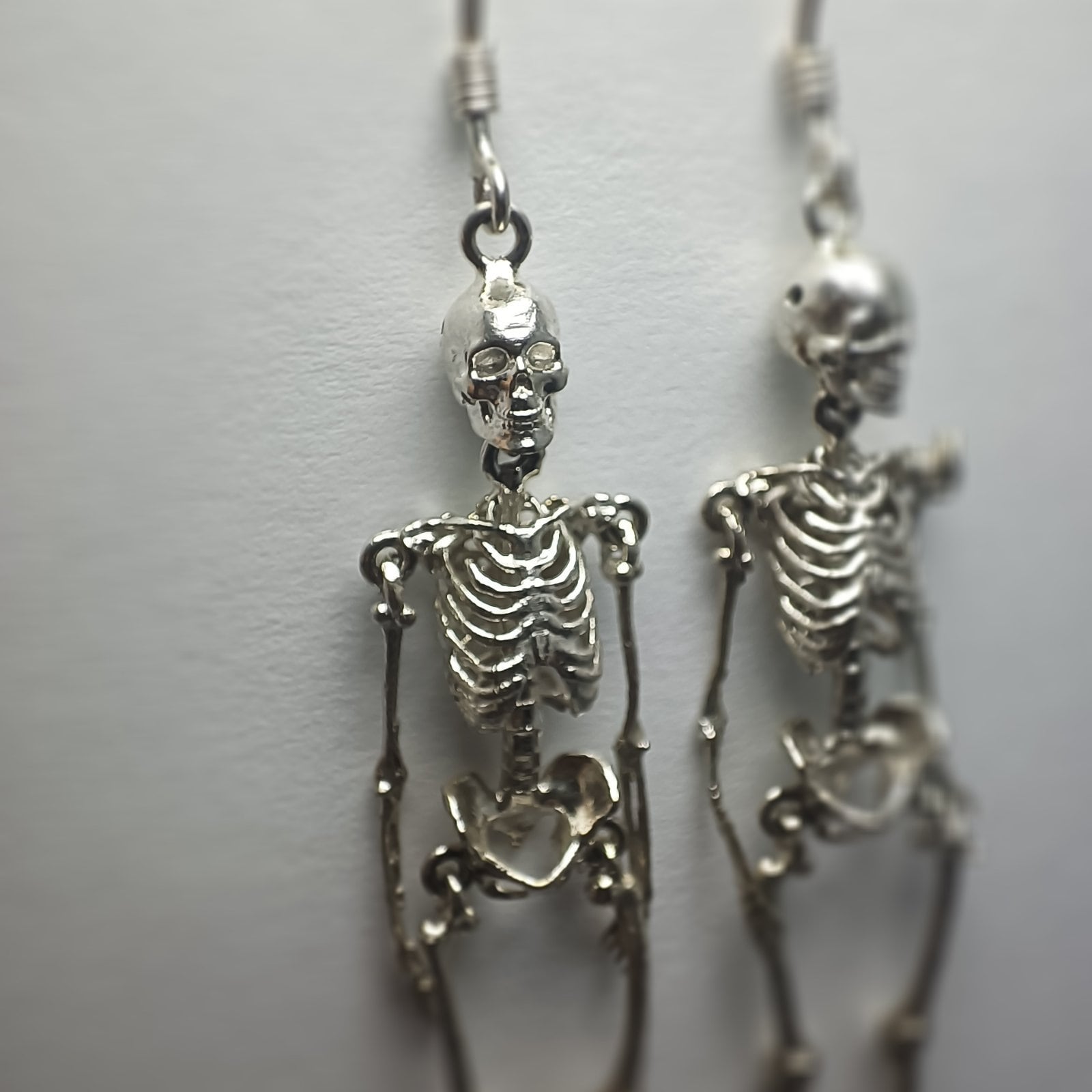 Movable Skeleton Bone Dangle Earrings