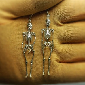 Movable Skeleton Bone Dangle Earrings