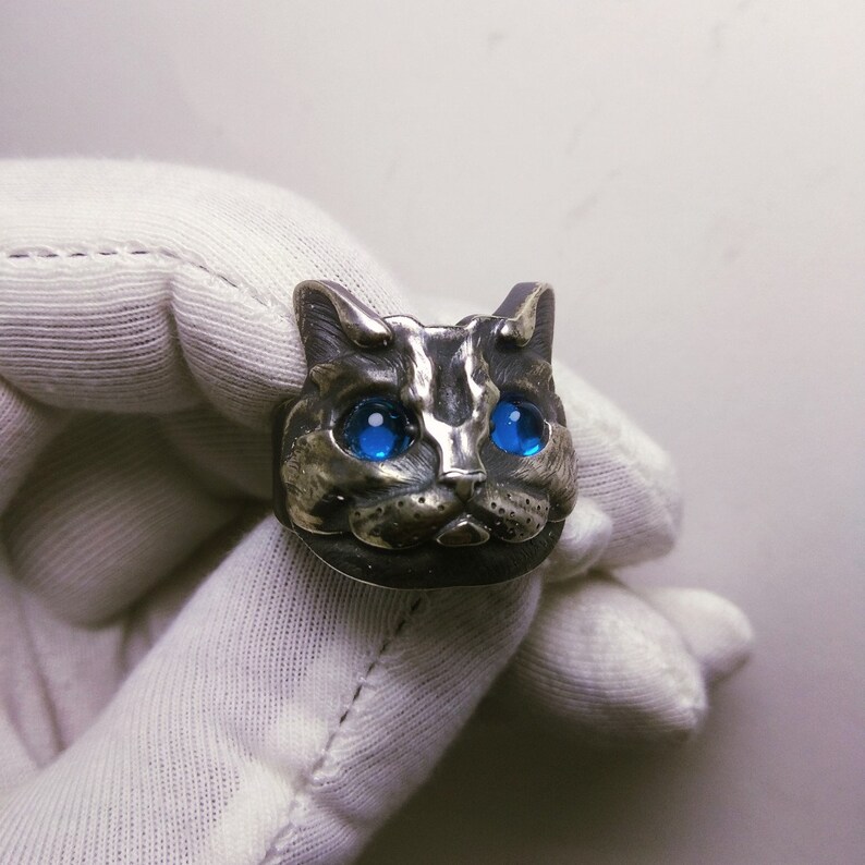 Cat Jewelry Cute Kitty Silver Cat Ring Cat Jewelry