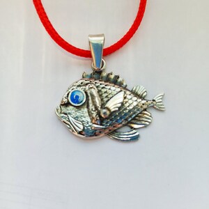 Fish Silver Pendant Gift Necklace Handmade Animal Jeweler Summer Jewelry Brutalist Necklace. fisherman gift fisherman&#39;s gifts