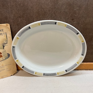 Sterling China Restaurant Ware Platter Black Gold