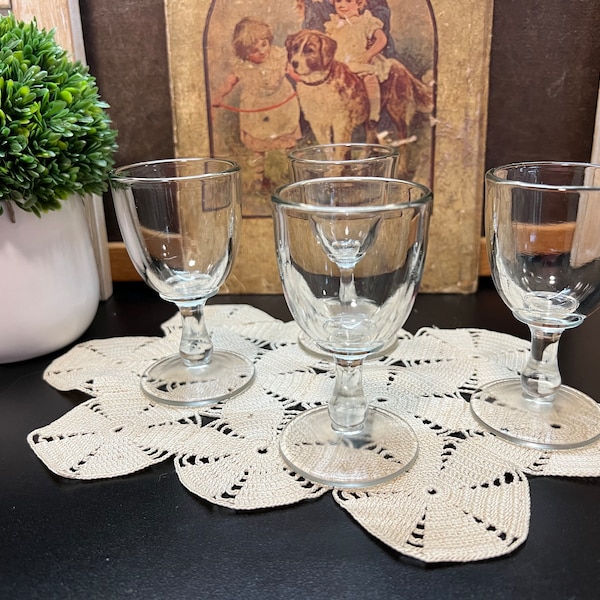 Small Cocktail Aperitif Glasses Set of Four