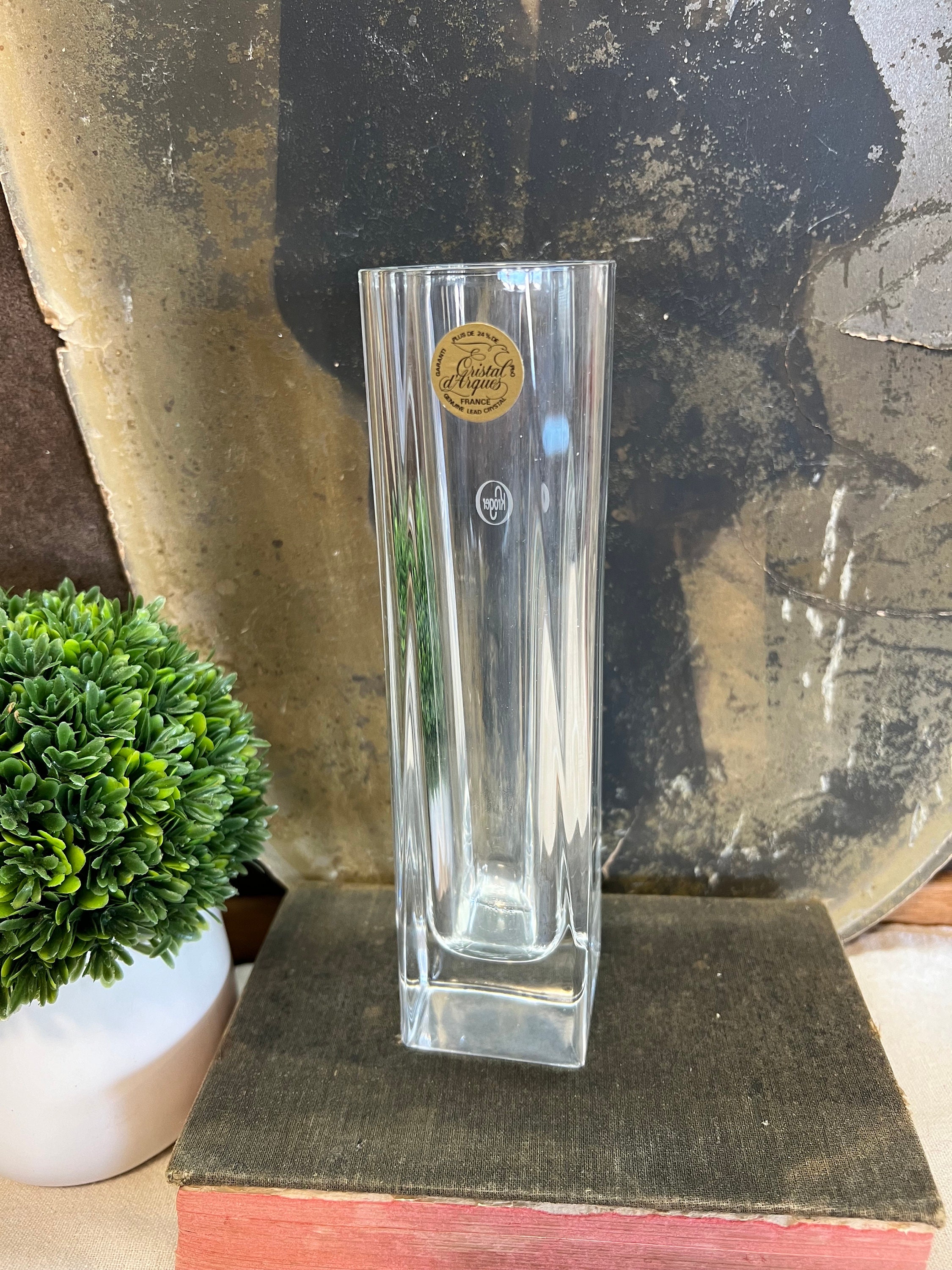 ◇CRISTAL de SERVES FRANCE クリスタル花瓶 フランス製◇ Amazon.co