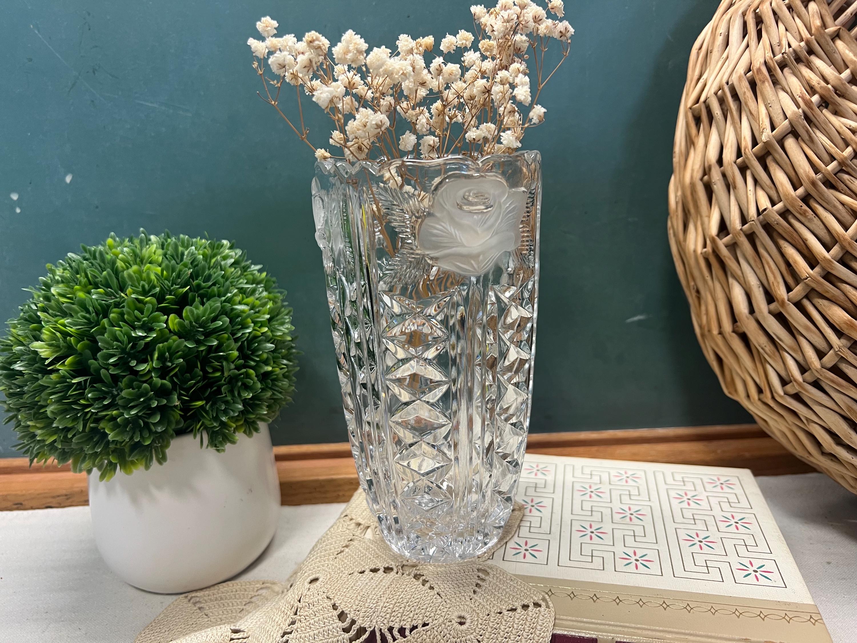 Vintage German Glass Vase - Etsy