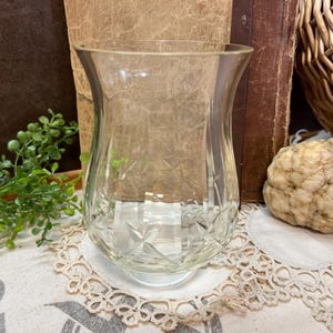 Cut Glass Crystal Hurricane Globe Candle Holder