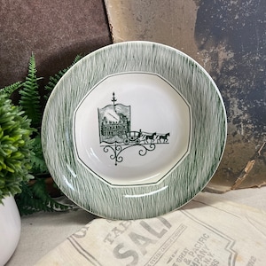 Olde Orleans Bowl Soup/Cereal Scio Pottery Green White