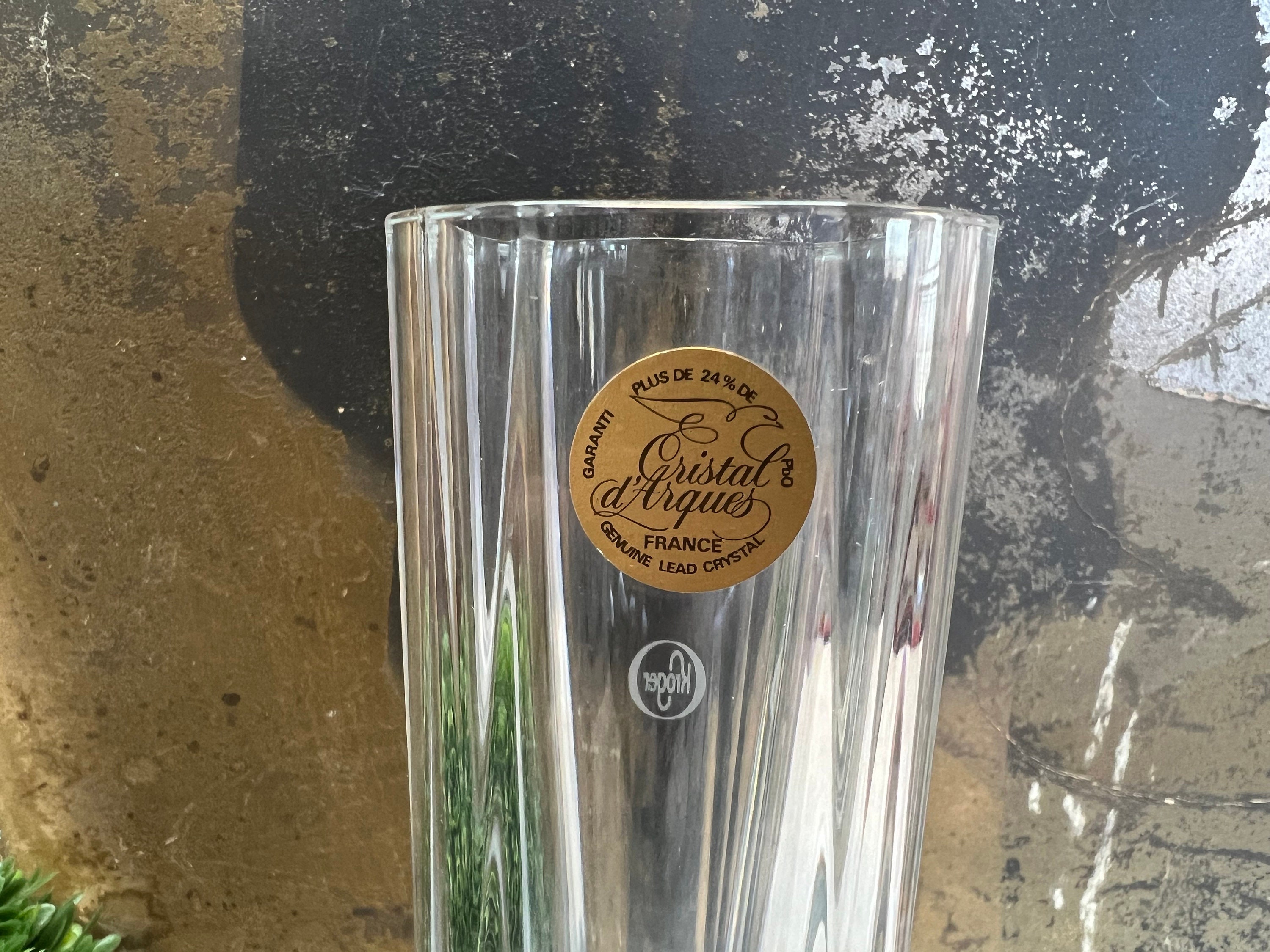 Cristal D'arques France 24% Lead Crystal Vase Kroger Award - Etsy