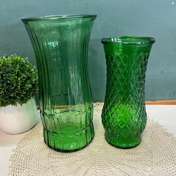 Vintage Green Glass Vase Centerpiece E O Brody Choose One