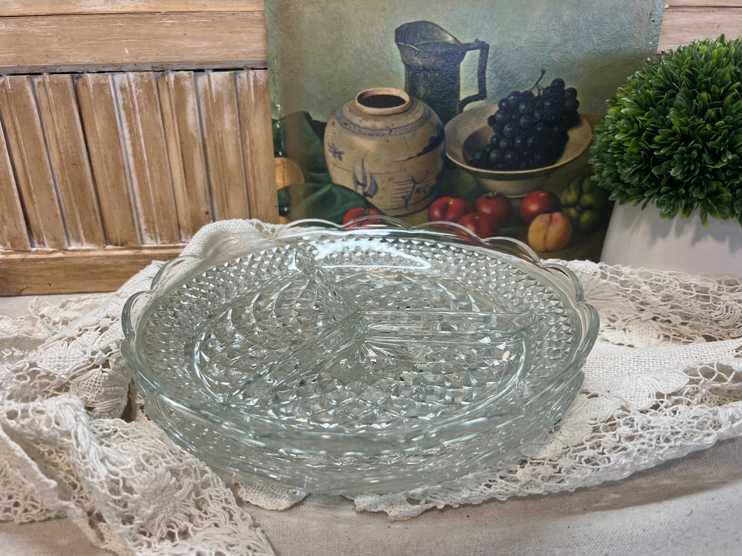 Wexford Divided Dishes Set of Two Three Section Etsy