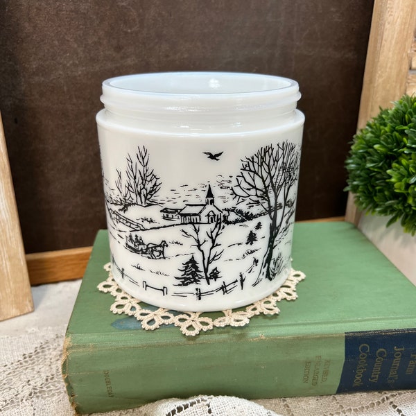 Maxwell House Coffee Promo Canister Snow Scene