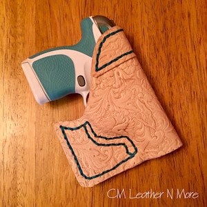 Handmade Floral Leather Pocket Holster