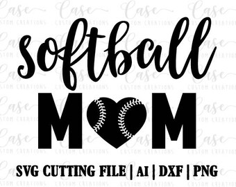 Download Rockin the Softball Mom Life SVG Cutting File Ai Dxf and ...