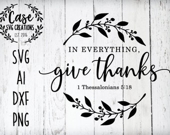 Give Thanks Svg Etsy