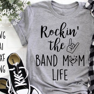 Rockin' the Band Mom Life SVG Cutting File AI Dxf and Png - Etsy