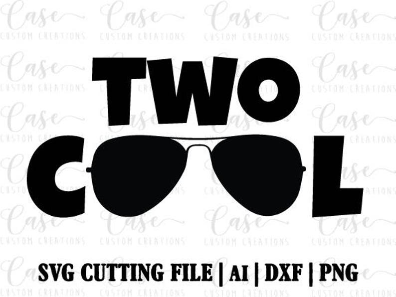 Download Two Cool 2nd Birthday Shirt SVG Cutting File Ai Dxf and | Etsy