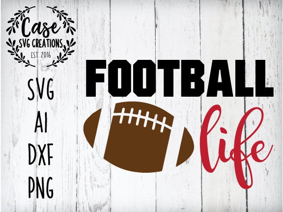 Football Life SVG Cutting File, Ai, Dxf and Printable Png | Instant
