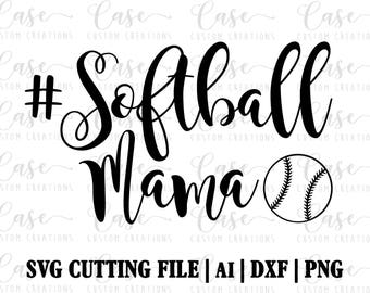 Hashtag Softball Mama SVG Cutting File, Ai, Png et Dxf | Téléchargement instantané | Cricut et Silhouette | Softball | Maman Vie | Sports
