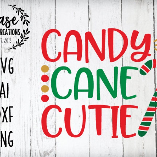 Printable Candy Cane Cutie Svg - Etsy