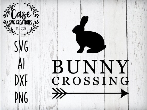 Download Bunny Crossing Easter Svg Files For Cricut Ai Dxf And Etsy