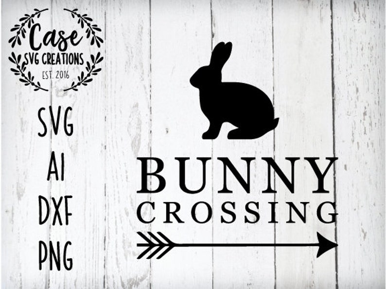Download Bunny Crossing Easter SVG Files for Cricut Ai Dxf and | Etsy