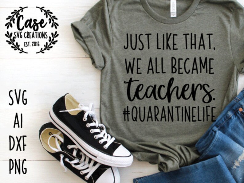 Download Just like that we all became teachers quarantine life svg | Etsy