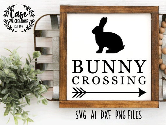 Download Bunny Crossing Easter Svg Files For Cricut Ai Dxf And Etsy