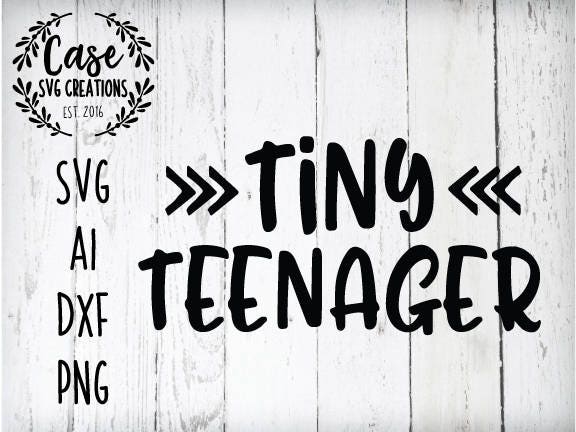 Download Tiny Teenager SVG Cutting File, AI, Dxf and Printable PNG ...