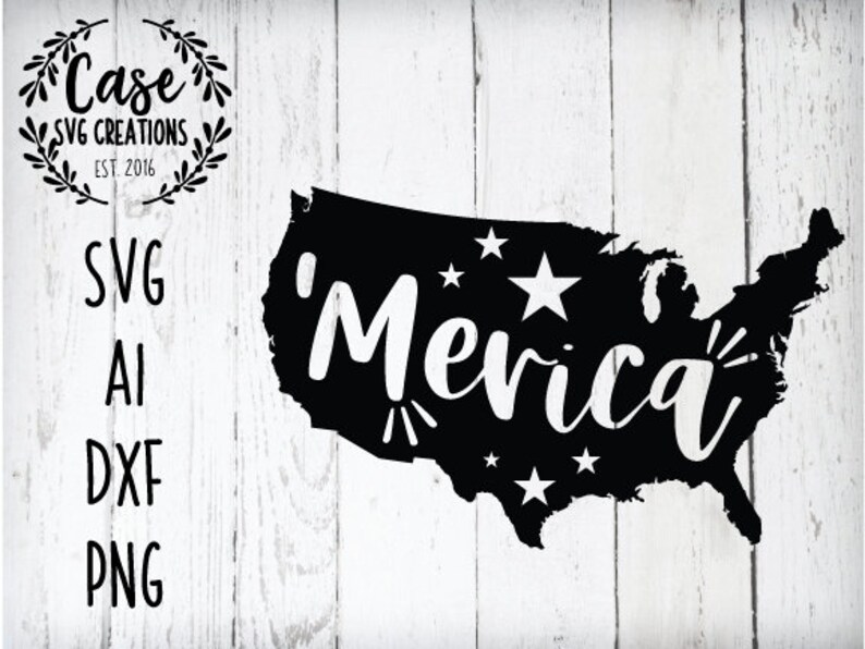 Merica USA Svg Cutting File AI Dxf and Printable PNG Files - Etsy
