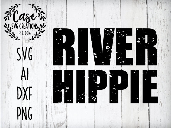 Download River Hippie SVG Cutting File, AI, Dxf and Printable PNG ...