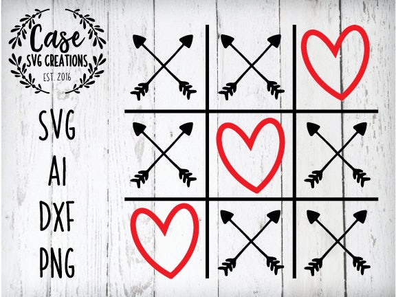 Tic Tac Toe svg Valentine/'s dxf You won my Heart png