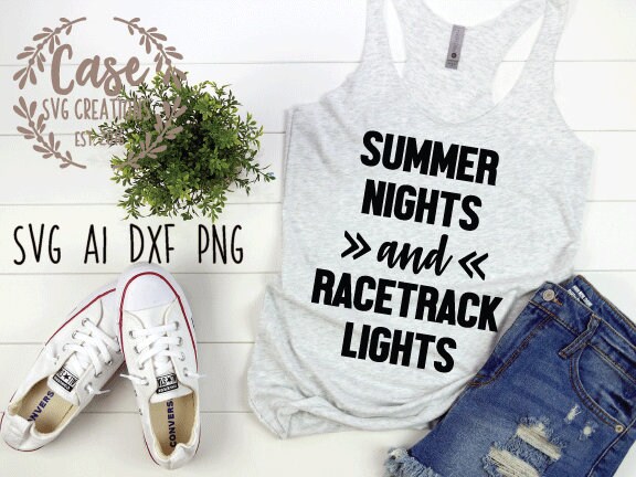 Download Summer Nights And Racetrack Lights Svg Cutting File Ai Dxf And Printable Png Files Cricut And Silhouette Race Racer Checkered Flag
