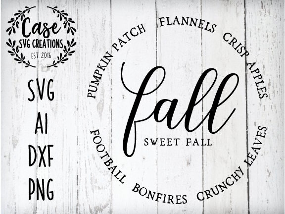 Download Fall Sweet Fall SVG Cutting File, Ai, Dxf and Printable ...