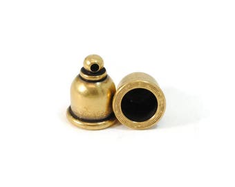 6mm Taj End Cap / Brass Oxide / 2 Pieces / FND024-6