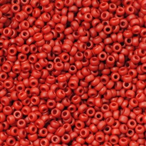 11/0 Japanese Seed Beads / #F461J / Miyuki Seed Beads / Matte Brick Red / 11F461J