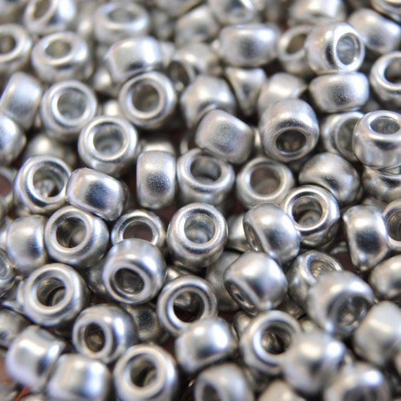 8//0 Japanese Matte Silver Lined Grey Glass Seed Beads-28 GRAMS