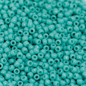 11/0: Color #412D / Miyuki Japanese Seed Beads / 28 Grams / Opaque Turquoise