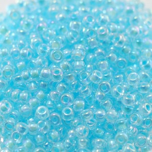 その他 Miyuki 6/0 Japanese Seed Beads - Silver Lined Aqua Miyuki # 148S (5