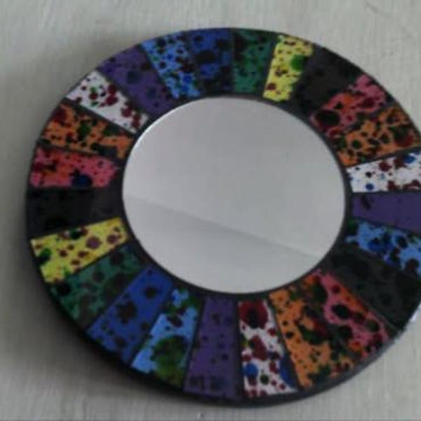 Speckled Mosaic Mirror - Each item is unique, so colours will vary